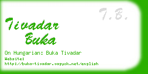 tivadar buka business card